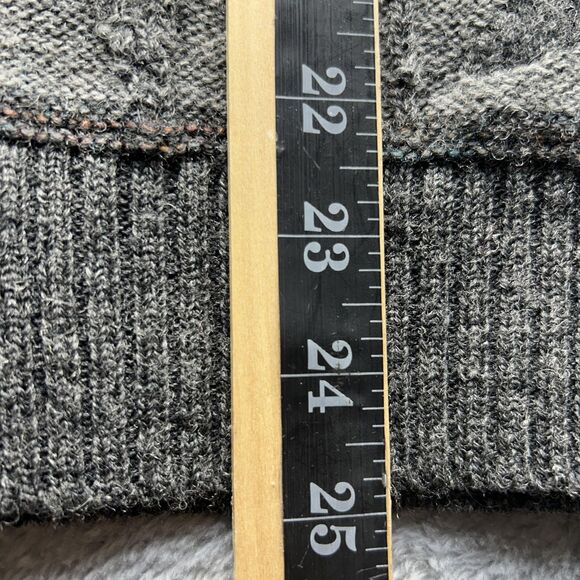 Vintage Wool Vest Mens Medium Gray Sweater Old Money Deer Duck Fishing 90s Y2K - Picture 8 of 9